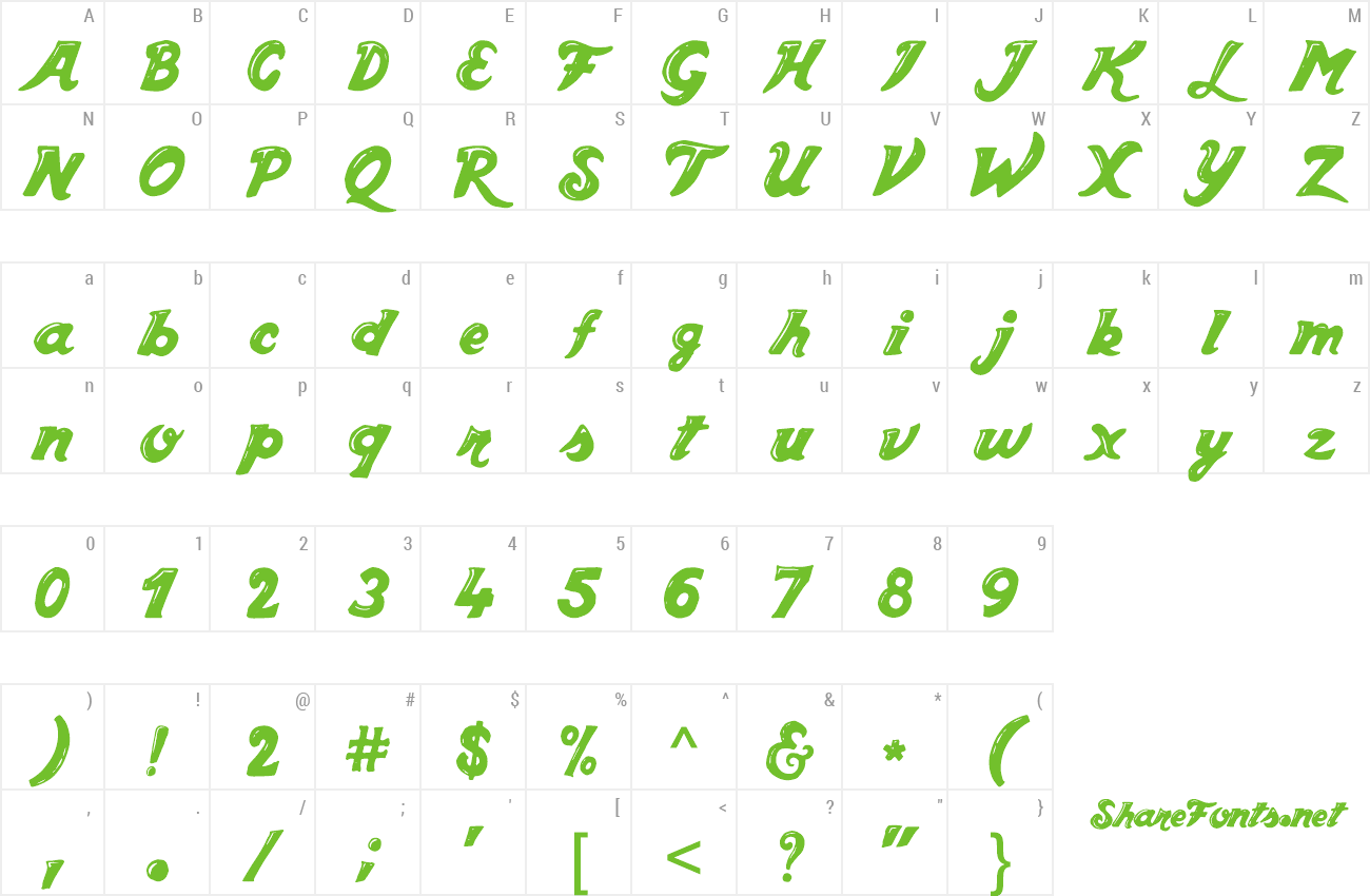 Font GetCoffee regular preview